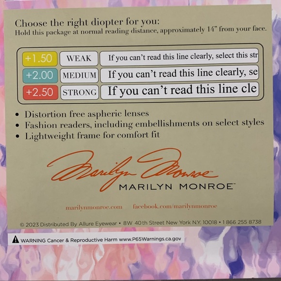 Marilyn Monroe Readers +2.50 - Picture 4 of 7